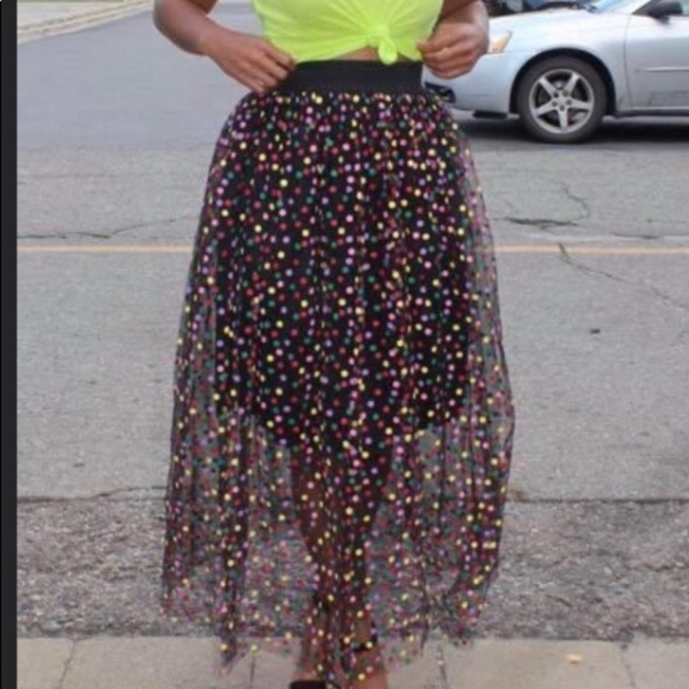 Colorful Polka Dot Skirt